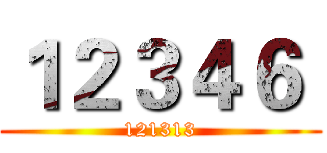 １２３４６  (121313)