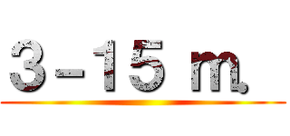 ３－１５ ｍ． ()