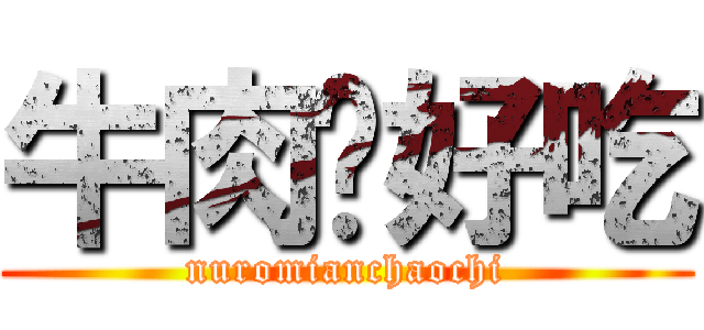 牛肉麵好吃 (nuromianchaochi)