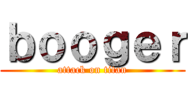 ｂｏｏｇｅｒ (attack on titan)