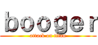 ｂｏｏｇｅｒ (attack on titan)