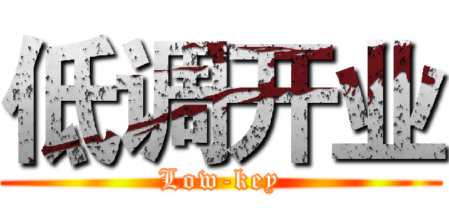 低调开业 (Low-key)