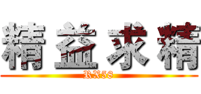 精 益 求 精 (RX58)