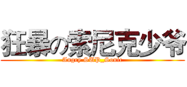 狂暴の索尼克少爷 (Angry SUP_Sonic)