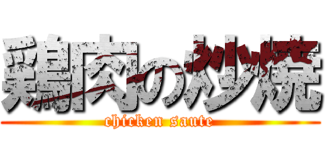 鶏肉の炒焼 (chicken saute)