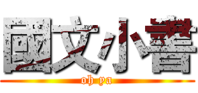 國文小書 (oh ya)
