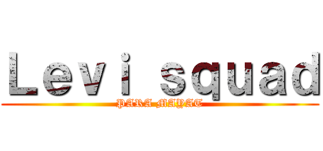 Ｌｅｖｉ ｓｑｕａｄ (PARA MAYAT)