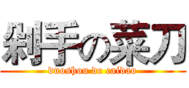 剁手の菜刀 (duoshou de caidao)