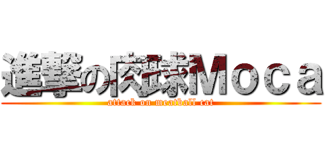 進撃の肉球Ｍｏｃａ (attack on meatball cat)