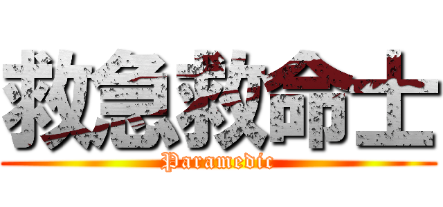救急救命士 (Paramedic)