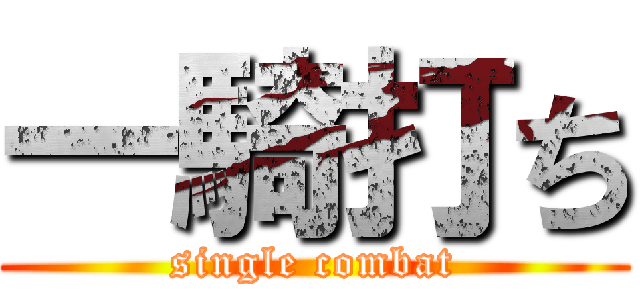 一騎打ち (single combat)