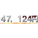 ４７，１２４円 (attack on titan)