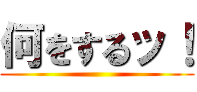 何をするッ！ ()