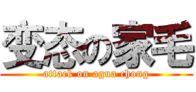 变态の家毛 (attack on agua chong)