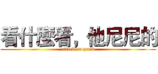 看什麼看，他尼尼的 (attack on gnmd)