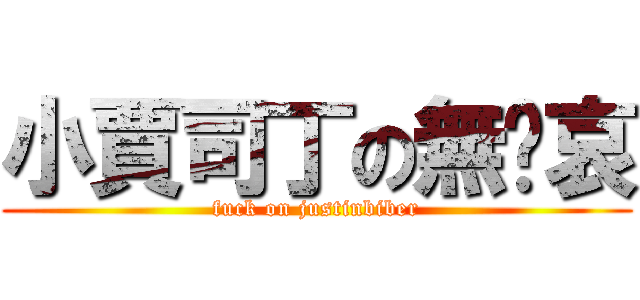 小賈司丁の無屌哀 (fuck on justinbiber)