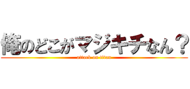 俺のどこがマジキチなん？ (attack on titan)