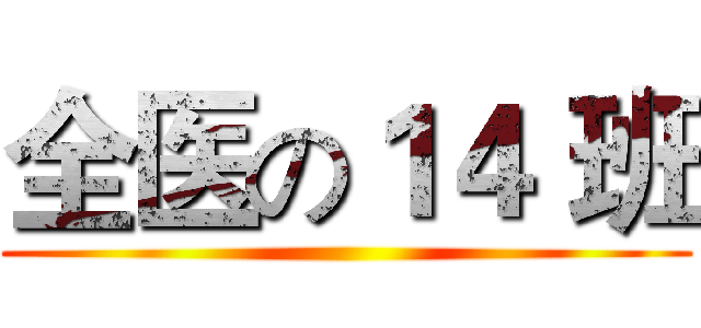 全医の１４ 班 ()