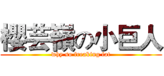 櫻芸嶺の小巨人 (why so freaking fat)