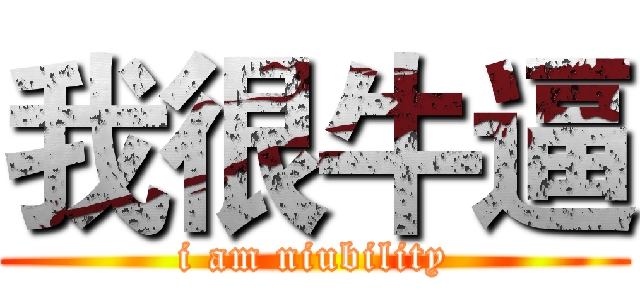 我很牛逼 (i am niubility)