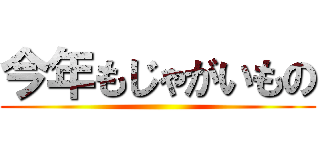 今年もじゃがいもの ()