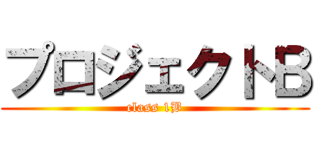 プロジェクトＢ (class 1B)