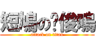 短鳩の黃俊嗚 (attack on titan)