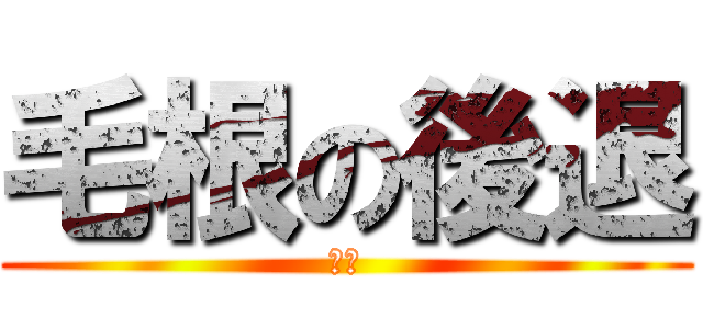 毛根の後退 (ハゲ)