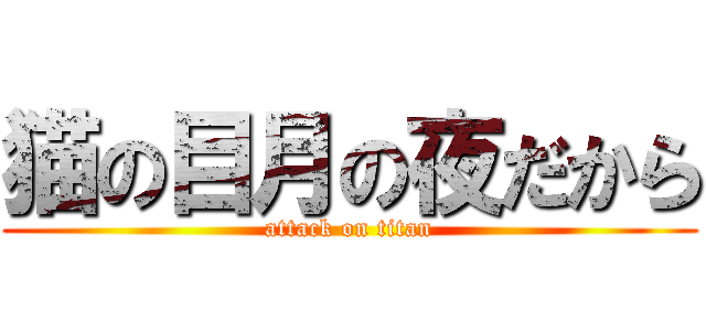 猫の目月の夜だから (attack on titan)