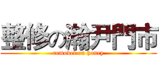 整修の瀚尹門市 (remodel on honey)