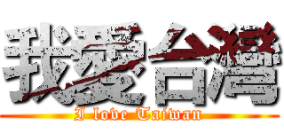 我愛台灣 (I love Taiwan)