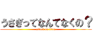 うさぎってなんてなくの？ (attack on titan)