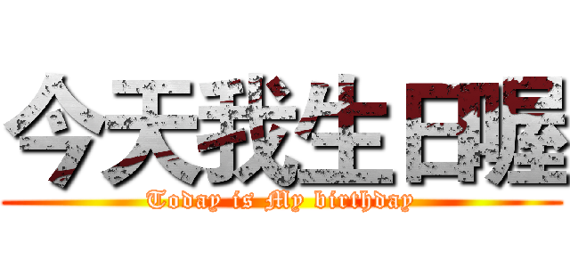 今天我生日喔 (Today is My birthday)