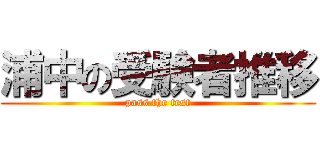 浦中の受験者推移 (pass the test)