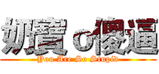 奶寶ｏ傻逼 (You Are So Stupid)