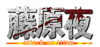 藤原夜 (attack on titan)