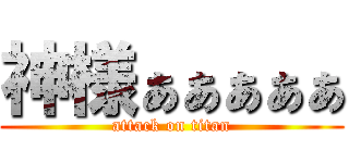 神様ぁぁぁぁぁ (attack on titan)
