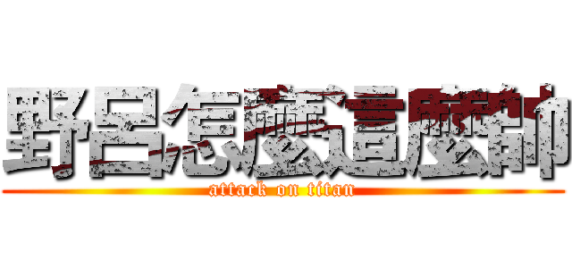 野呂怎麼這麼帥 (attack on titan)