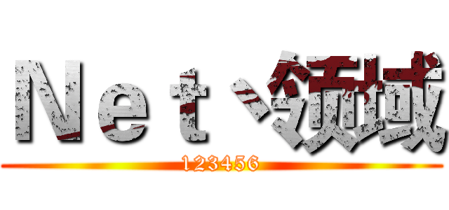 Ｎｅｔ丶领域 (123456)