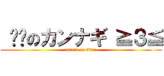  帅帅のカンナギ ≧３≦ (attack on titan)