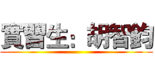 實習生：胡智鈞 ()