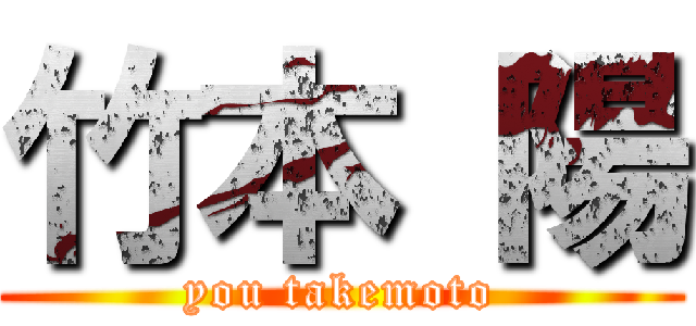 竹本 陽 (you takemoto)