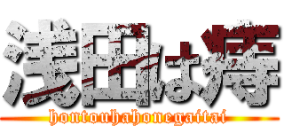 浅田は痔 (hontouhahonegaitai)