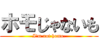 ホモじゃないも (I'm not homo.)