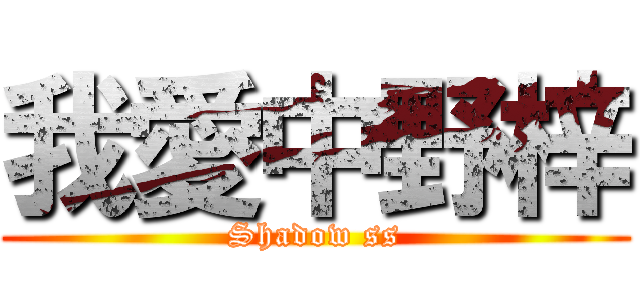我愛中野梓 (Shadow ss)