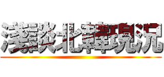 淺談北韓現況 ()