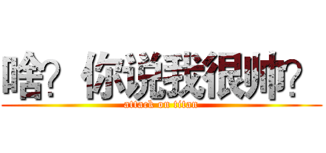 啥？你说我很帅？ (attack on titan)