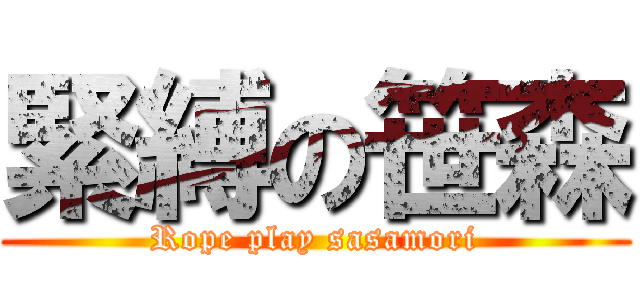 緊縛の笹森 (Rope play sasamori)