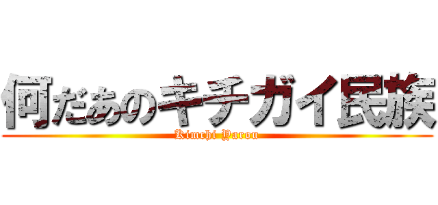 何だあのキチガイ民族 (Kimchi Yarou)