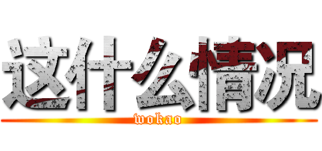 这什么情况 (wokao)